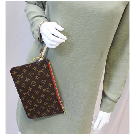 louis vuitton neverfull pochette wristlet monogram le kabuki